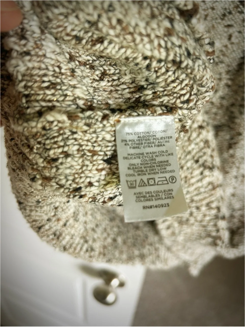LOFT Short Sleeve Multi Knit Preppy Sweater Size M